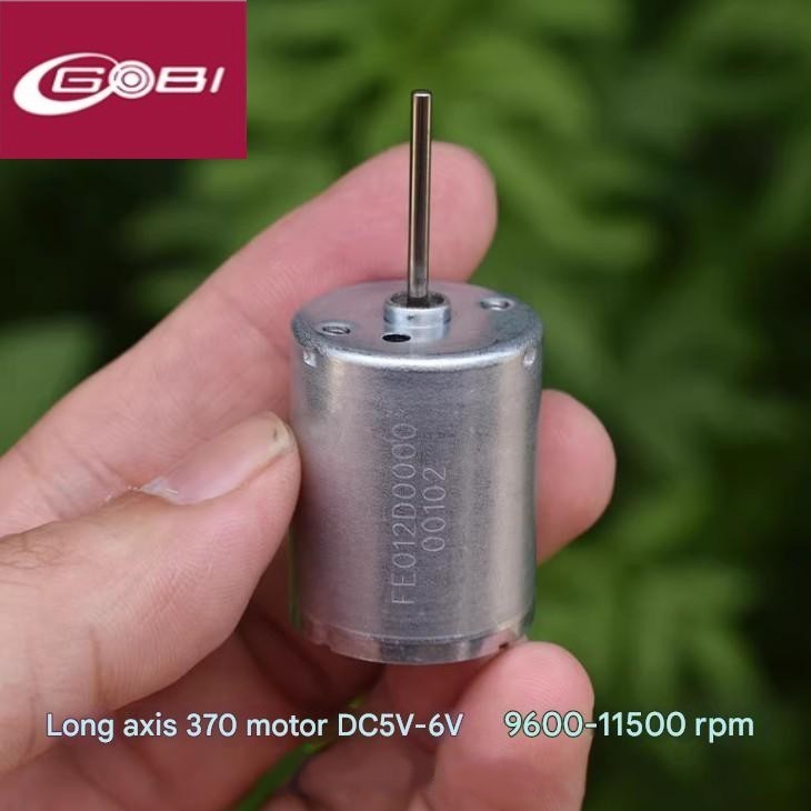 แกนยาว 370 Dynamo DC Motor 5-6V Carbon Brush Micro Motor (370LX)