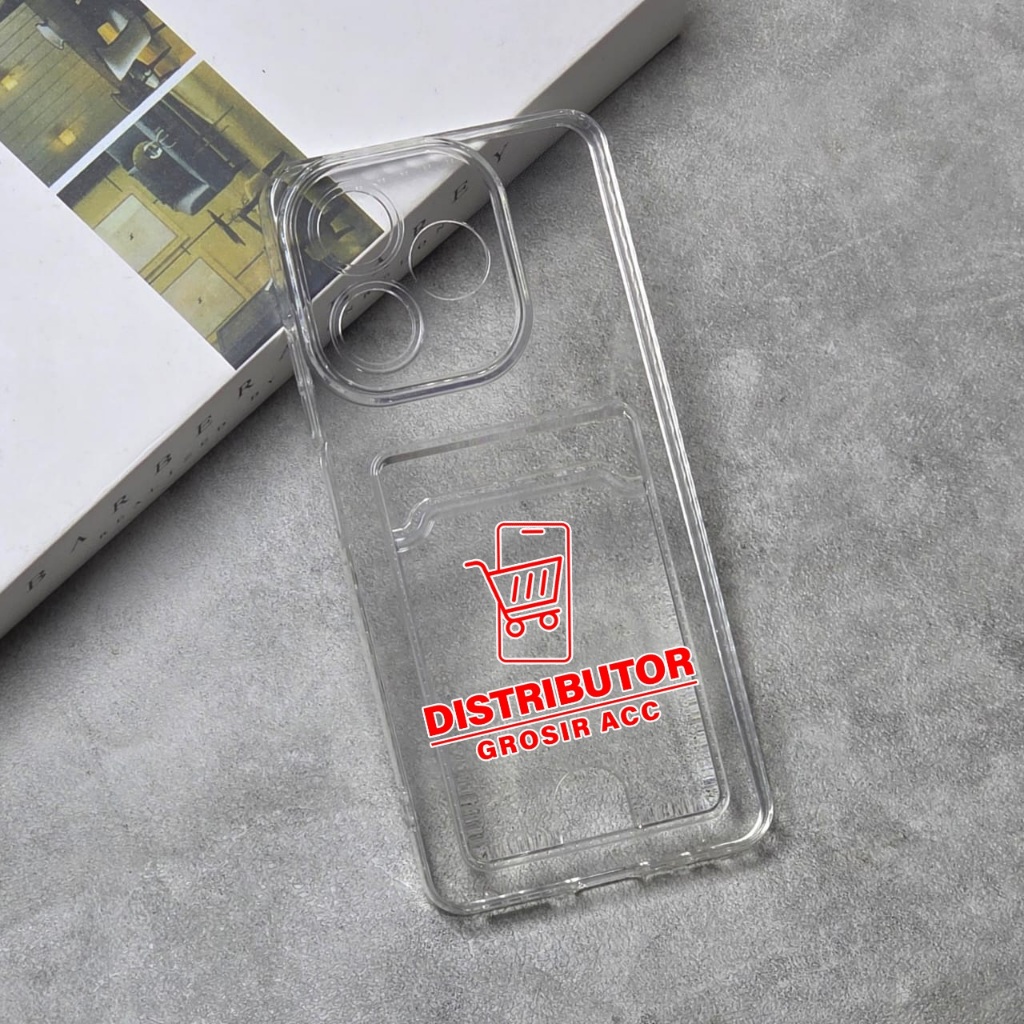 OPPO A5 PRO OPPO A55 4G SOFTCASE CARD CASE CLEAR CARD SLOT CASE OPPO A5 PRO OPPO A55 4G