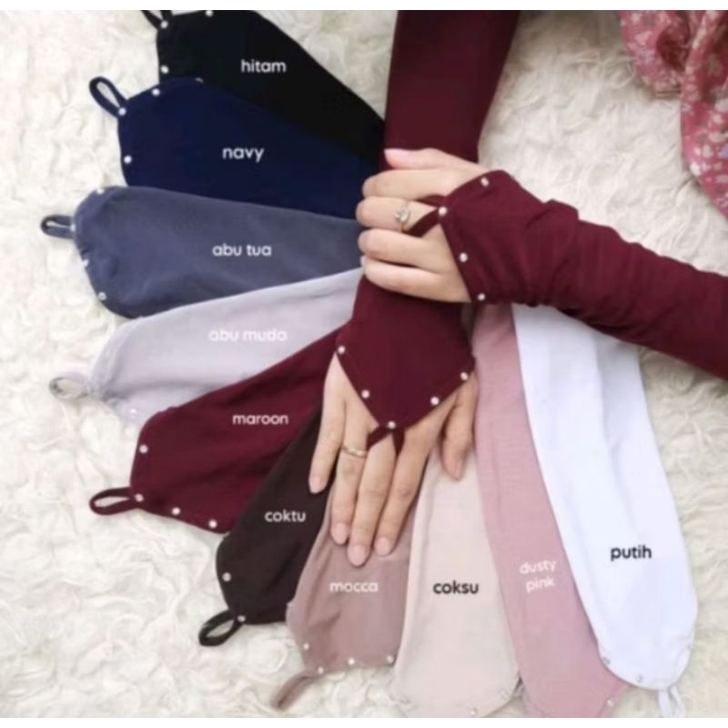 HANDSOCK DIAMOND RING CUFF/ PEARL ARM CUFF สําหรับ UMRAH HAJI