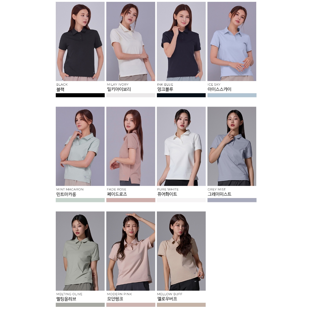 STL Korea Cotton Touch Stretch Basic Fit Collar Short Sleeve / เสื้อโปโล / เสื้อคอปก / Wangki