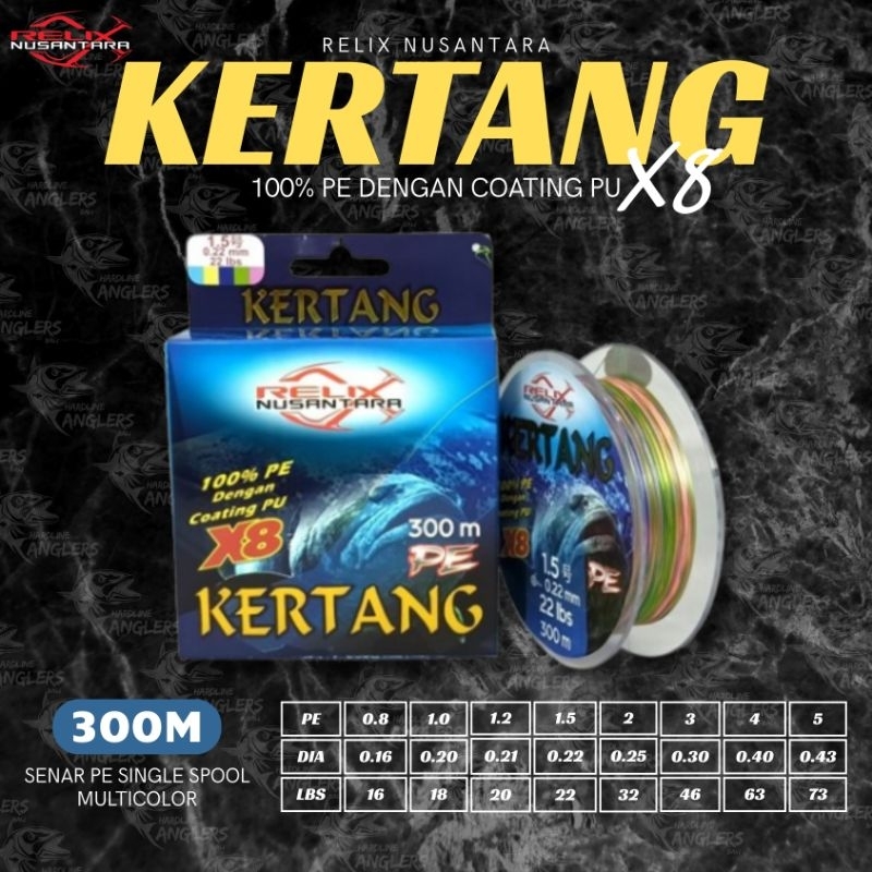 PE KERTANG X8 300M 200M หลายสี PE 0.8 PE 1.0 PE 2.0 Relix Nusantara Kertang X8