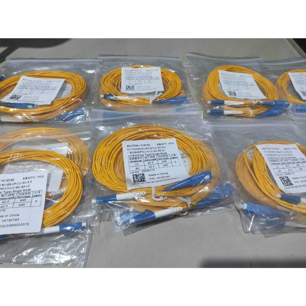 Patchcord (SC UPC - LC UPC) 5 เมตร 2.0mm - SX SM G652D LSZH-คุณภาพสูง Original Premium รับประกัน