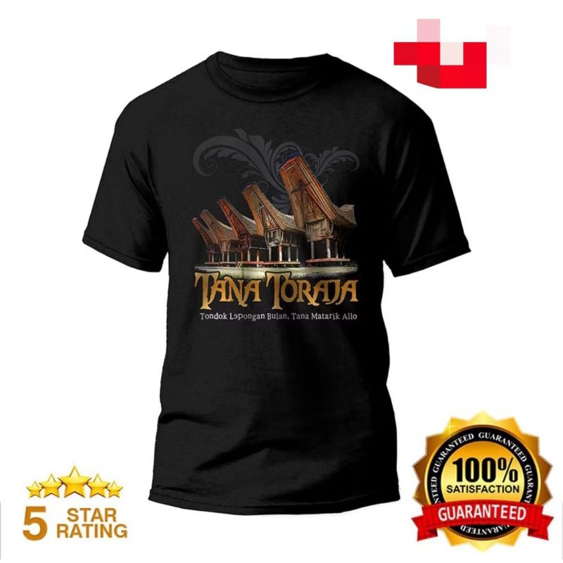 เสื้อยืด TORAJA TANA CULTURE, MOON LEPUNG, TANA MATIRIK ALLO