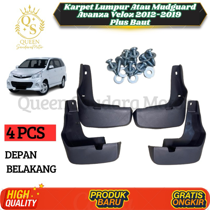 ตกแต่งบ้าน บังโคลนหรือพรมโคลนสําหรับ Avanza Veloz 2012-2019 Plus Bolts ส่งด่วน สั่งเลย