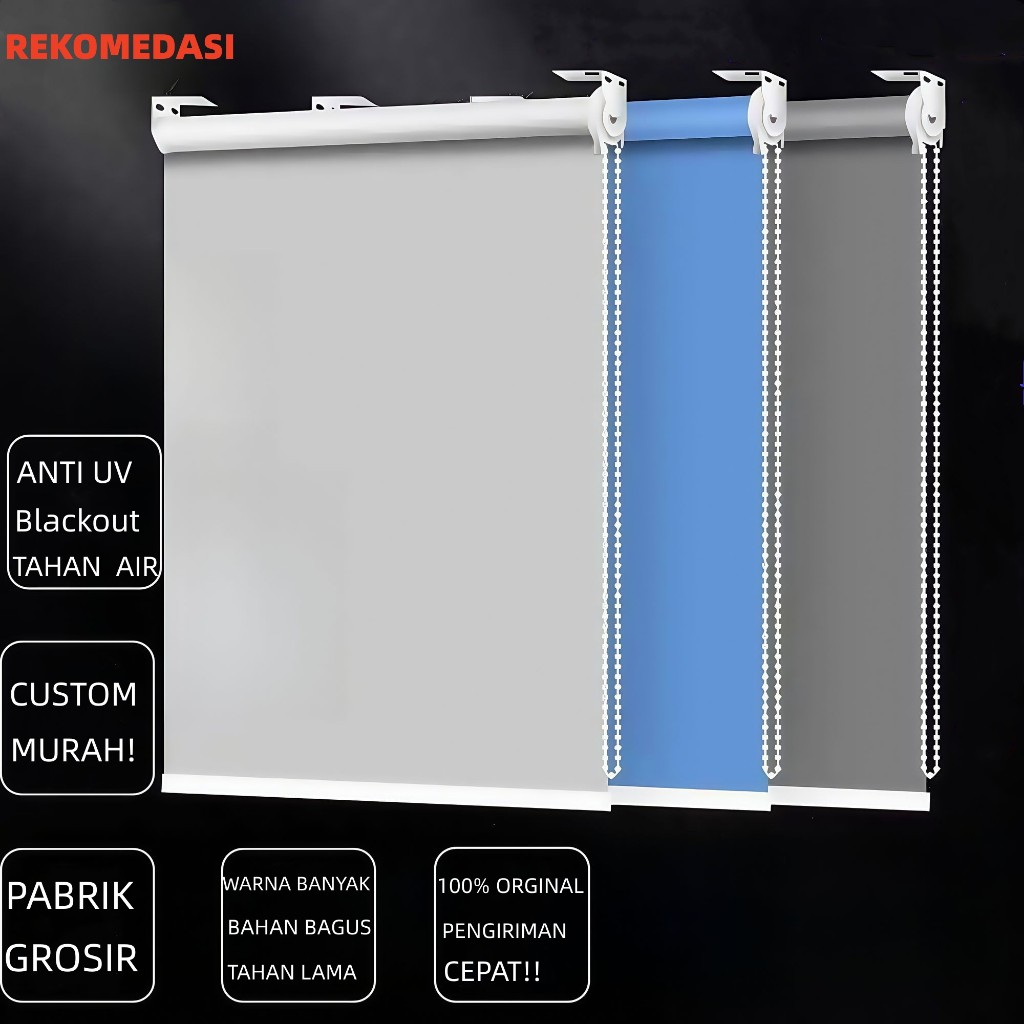 Roller Blind Blackout Roller Blind Dimout Curtain Curtain Minimalist Roller Window Curtain Anti UV C