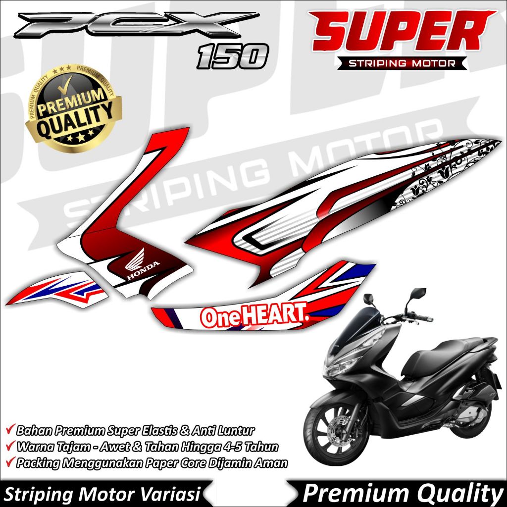 PCX 150 2019 สติ๊กเกอร์ Anti-Fade Cool PCX 150 Striping Honda PCX 150 Grafis Striping