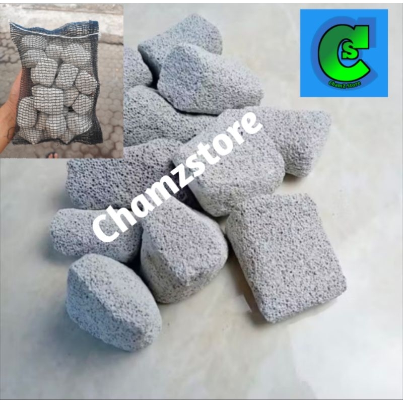 Bio Purification Cystal Bio + ตาข่ายพร้อมใช้ koi Pond Filter Media / Bio Purification Cystal Bio Pon