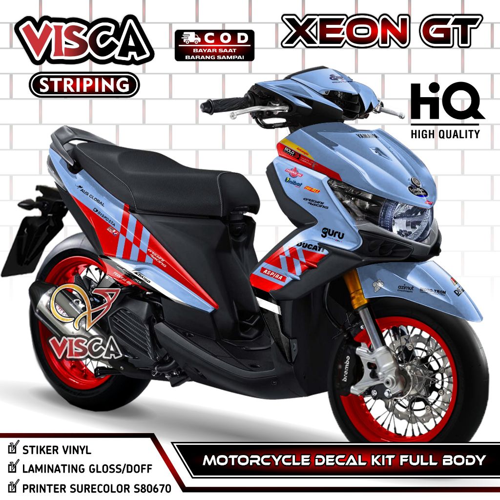 Xeon GT 125 Decal - Xeon GT 125 Sticker - Xeon GT 125 Full Body Decal - Xeon GT 125 Variation Stripi