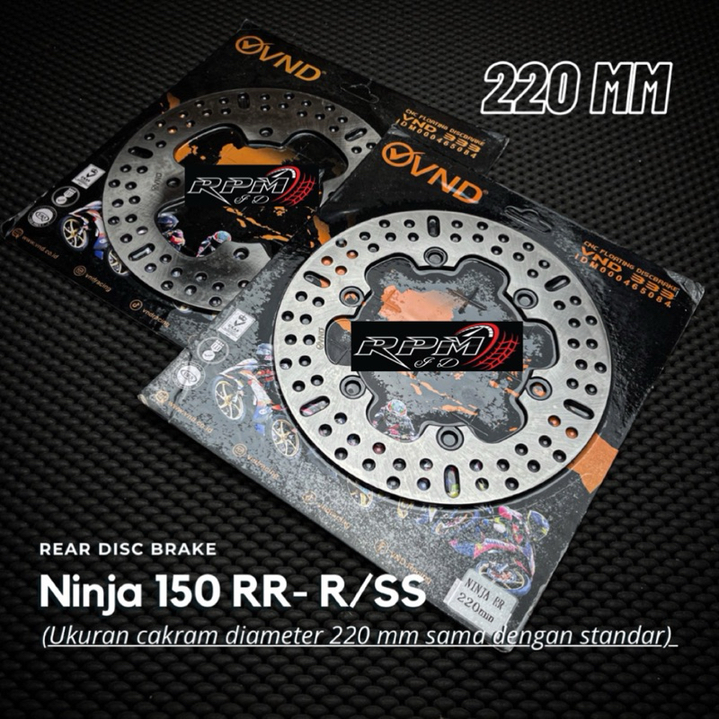 จานหลัง VND 777 Kawasaki Ninja R SS RR ZX 150 KRR 220 mm จานหลัง rpm