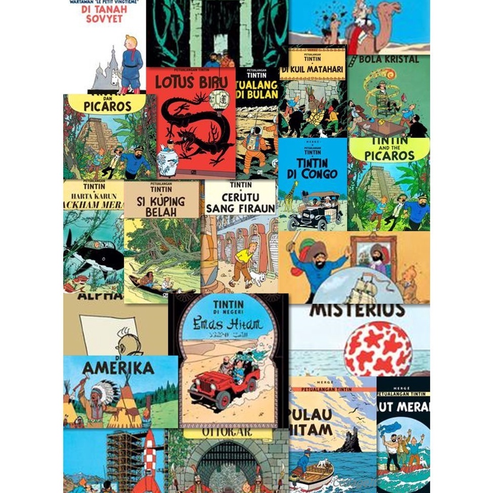 The Adventures of Tintin Herge Wide Book พร้อมชื่อมากมาย CODE I7K2