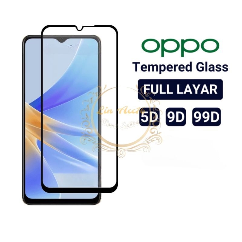 LAYAR กระจกนิรภัยแบบเต็มหน้าจอ 9D Oppo F3 F5 F7 F9 F9 Pro F11 F11 Pro F15 F17 F17 Pro F19 F19 Pro F1