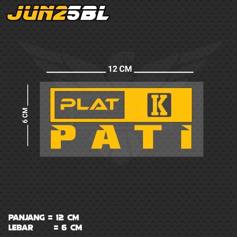 PATI / JUN25BL PLATE WRITING CUTTING STICKER JTG