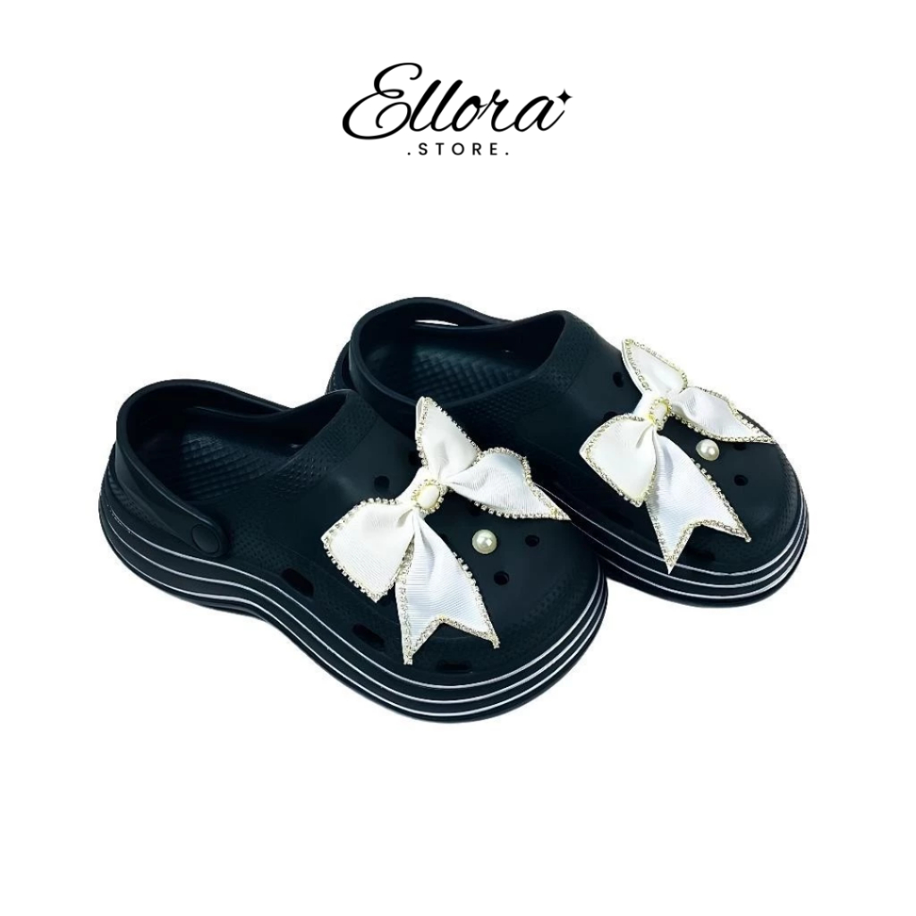 ล่าสุดนําเข้า Rubber Slop Jelly Frog รองเท้าแตะผู้หญิง Ribbon Baim 8558-B 8558-13