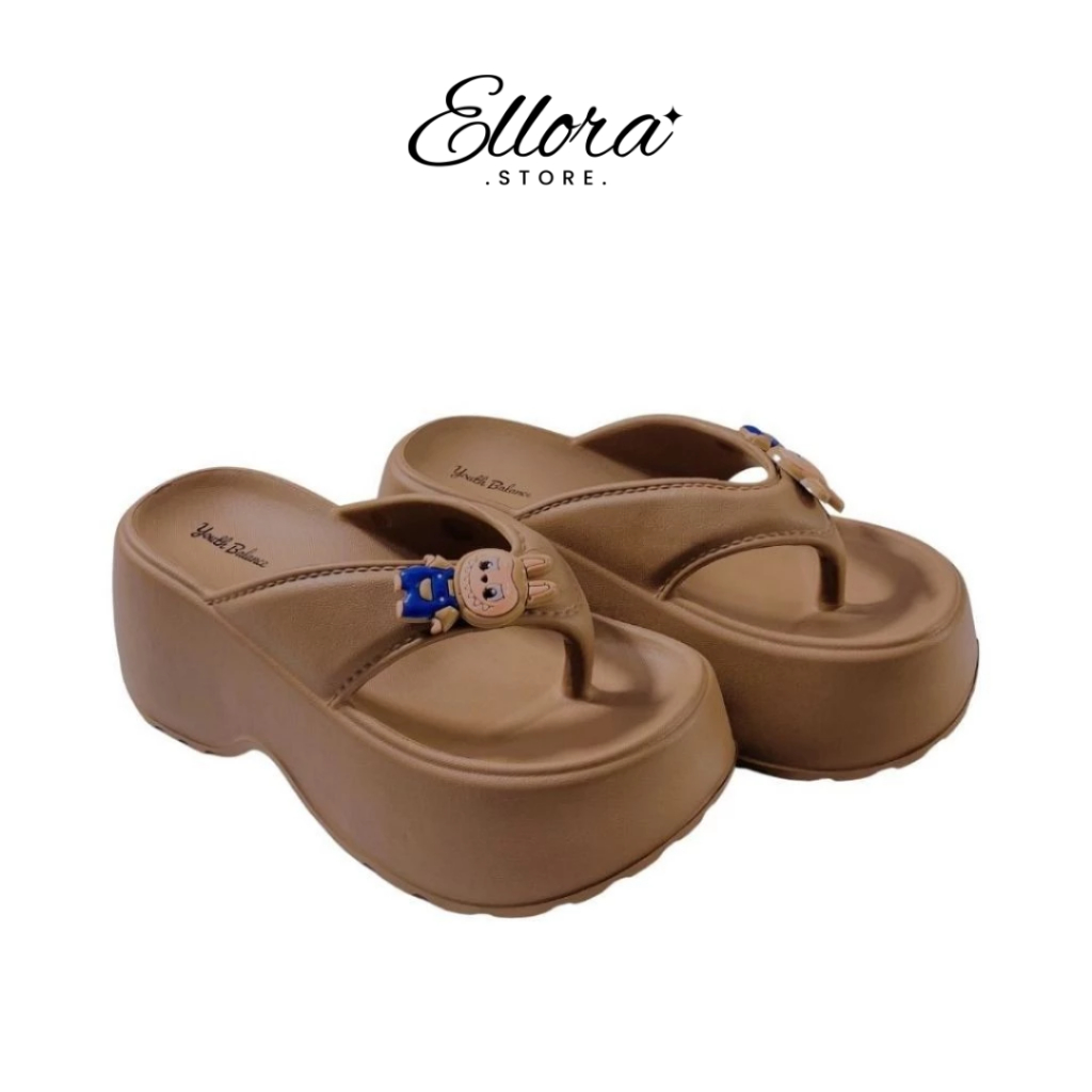 รองเท้าแตะแพลตฟอร์มเยลลี่ 8 ซม.ของผู้หญิงนําเข้าสมดุล V258-A2