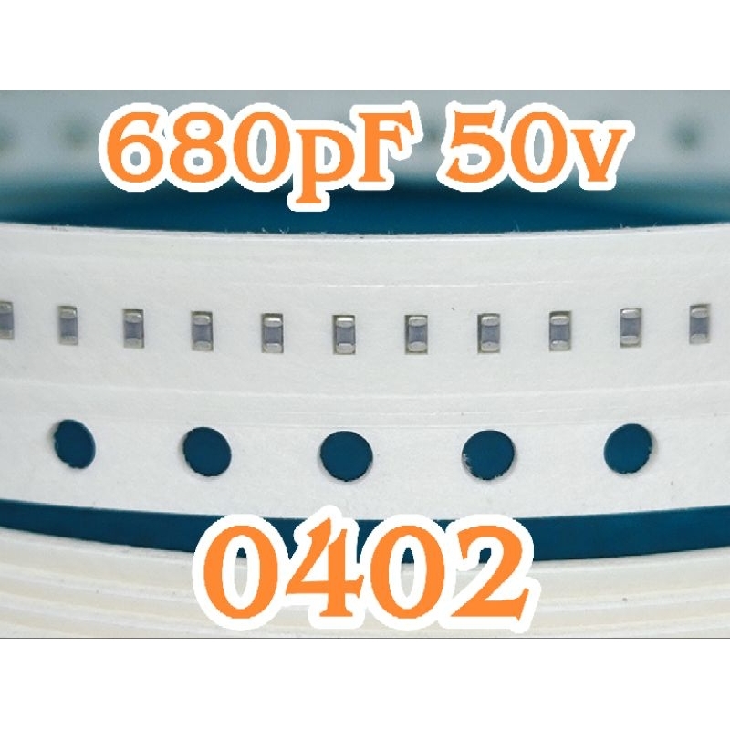 10pcs Multilayer ตัวเก็บประจุเซรามิค SMD 042 1005 50V 680pF 50 โวลต์ 0.68nF 0.68nF 50vdc