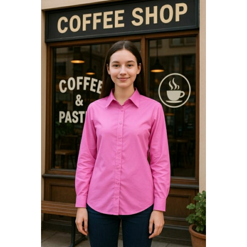 KAMEJA เสื้อเชิ้ตผู้หญิงธรรมดา เสื้อเชิ้ตทํางานผู้หญิง
