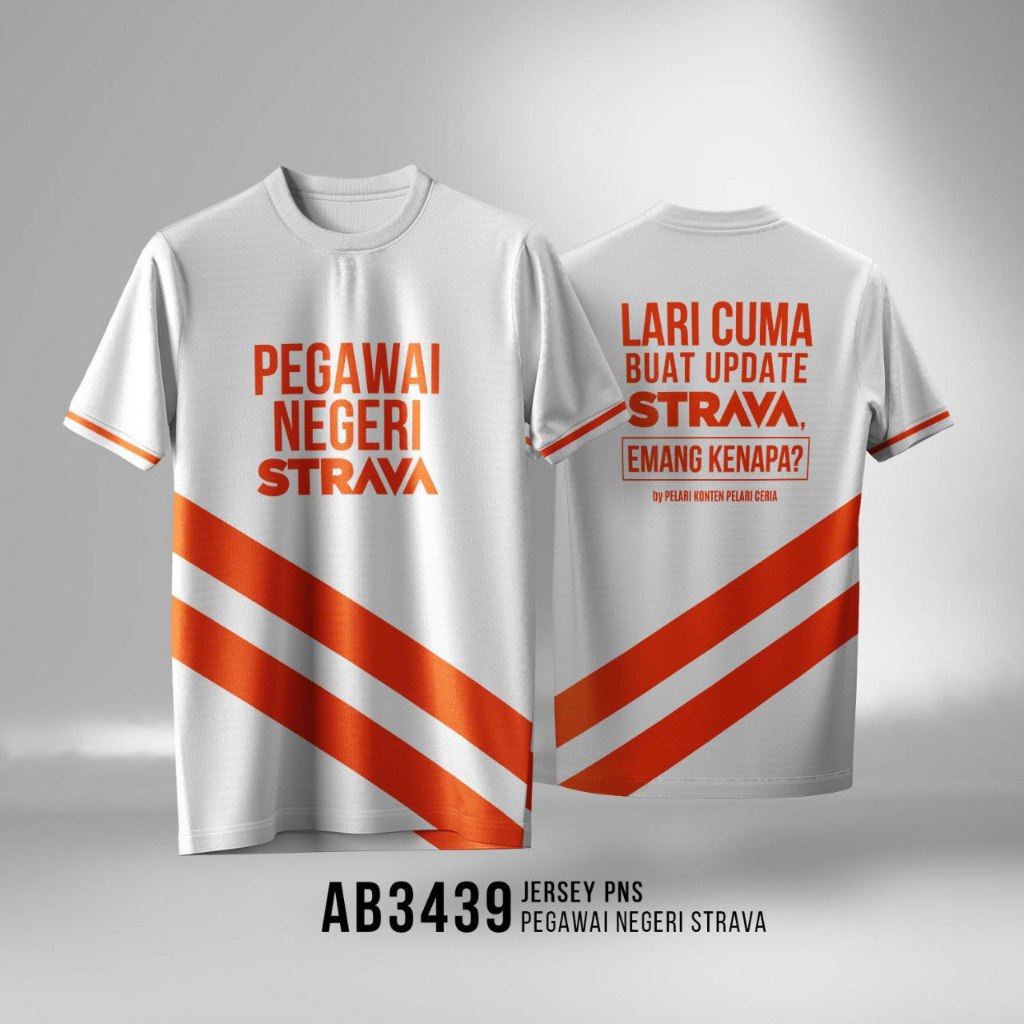 เสื้อวิ่ง Strava Civil Servant เท่านั้นสําหรับอัพเดต Strava Orange White Blue XS - 6XL
