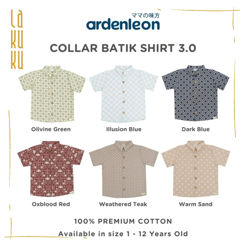 KEMEJA Lakuku - Ardenleon Collar Batik Vol.3 เสื้อเด็กผ้าบาติก Top