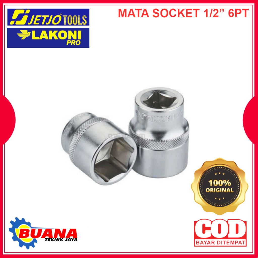 MATA ORIGINAL 1/2" DR 6 PT JETJO TOOL LAKONI PRO SOCKET BIT จาก 8-24MM / 1/2" DR 6 PT SOCKET / SHOCK