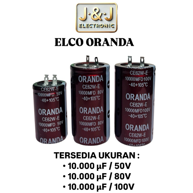 Elco Oranda 10000uF/50V 10000uF/80V 10000uF/100V