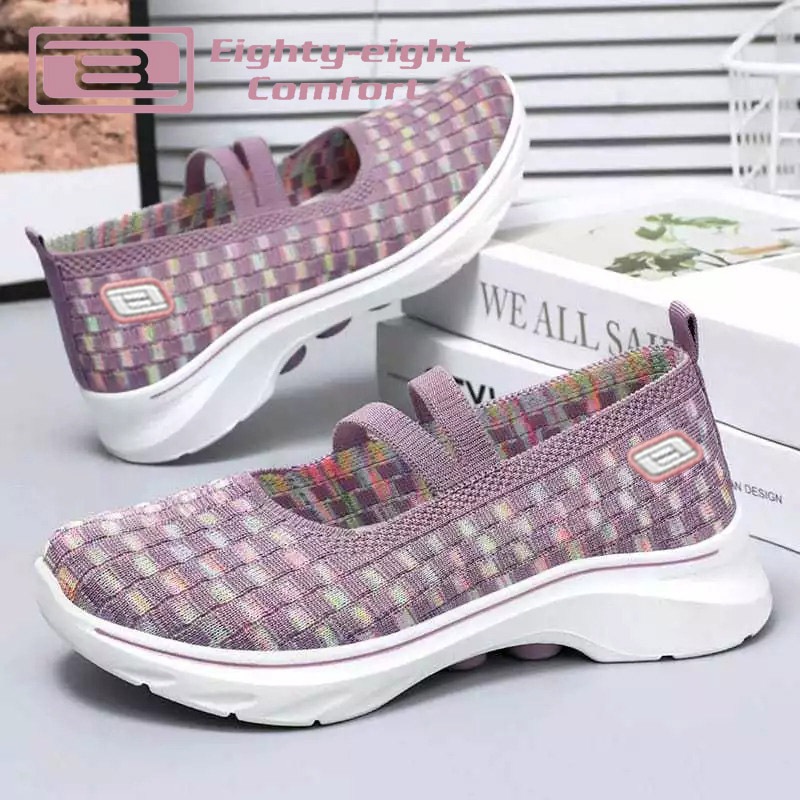 เกรด Ori Pat Pat Pat, Eighty Eight Comfort Chess Checkered Slip On Womens Shoes, Sw81