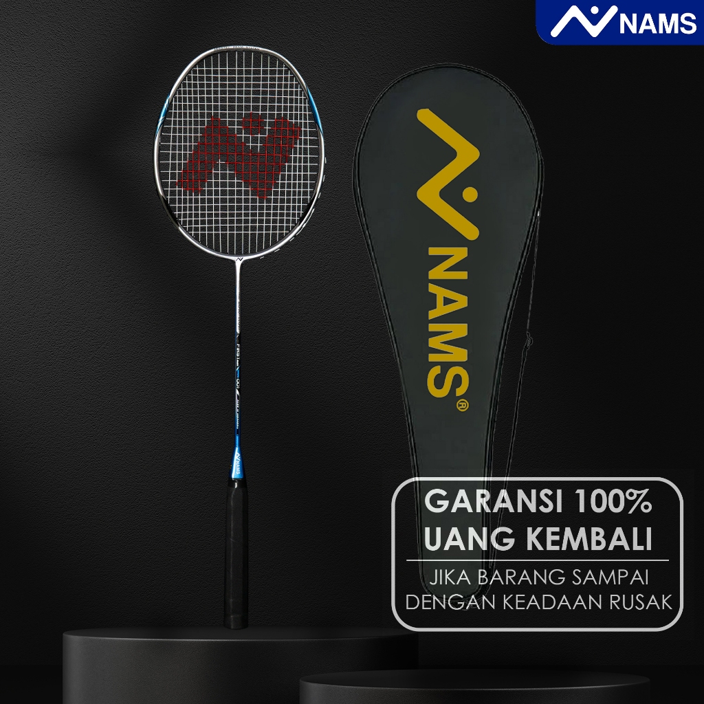 ไม้แบดมินตัน Nams Blue Ice Bag / Compound / รวมสาย 21-24 Lbs