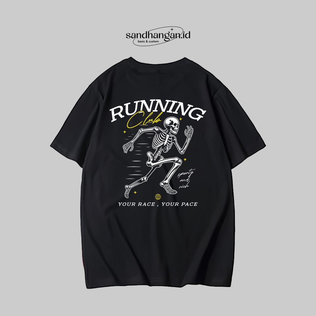 KATUN SANDHANGAN.ID RUNNING CLUB เสื้อยืด PREMIUM RUNNING CLUB COMBED COTTON 24S DISTRO
