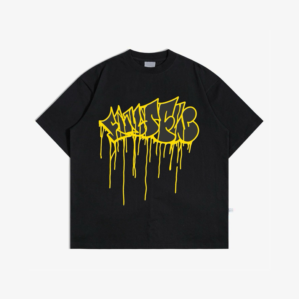 เสื้อยืด Regular Fit - เสื้อยืด Flut Worldwide PREFER สีดํา