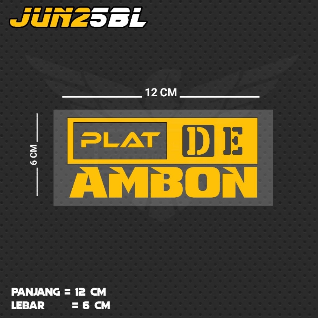 DE AMBON / JUN25BL MU PLATE CUTTING STICKER