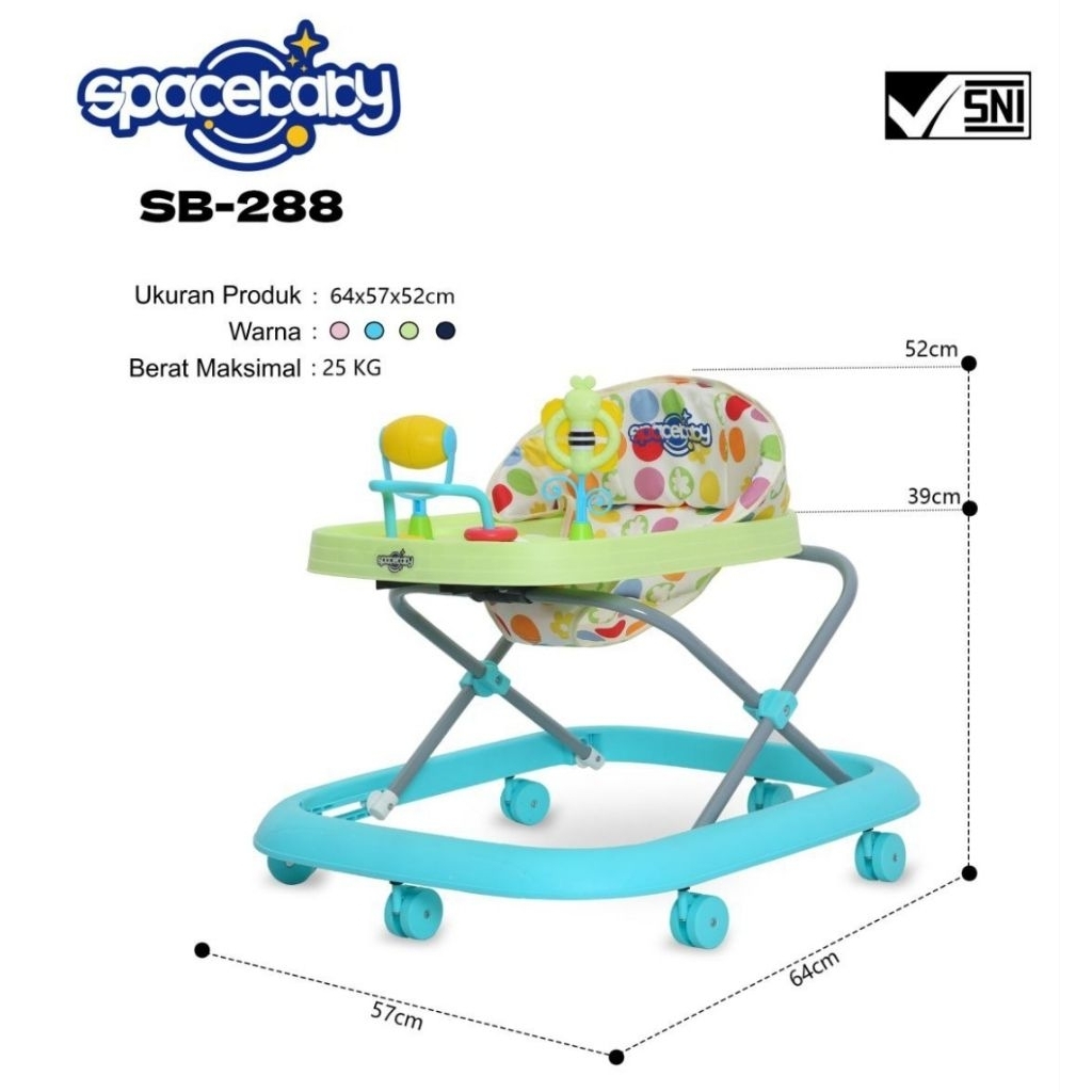 Baby Walker Space Baby SB 288 Babywalker Spacebaby SB288 SB-288