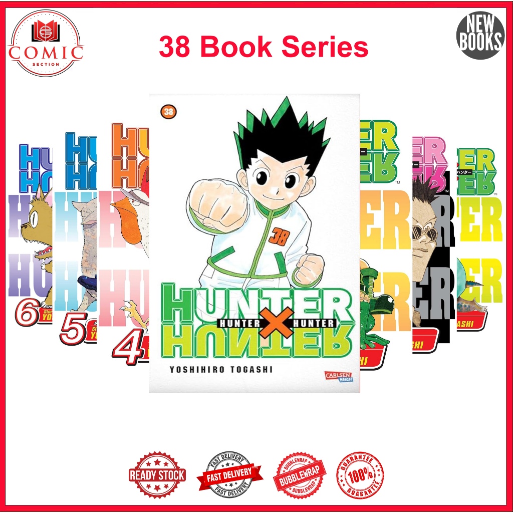 Hunter X Hunter ชุดหนังสือ 38 เล่ม โดย Yoshihiro Togashi (ภาษาอังกฤษ)
