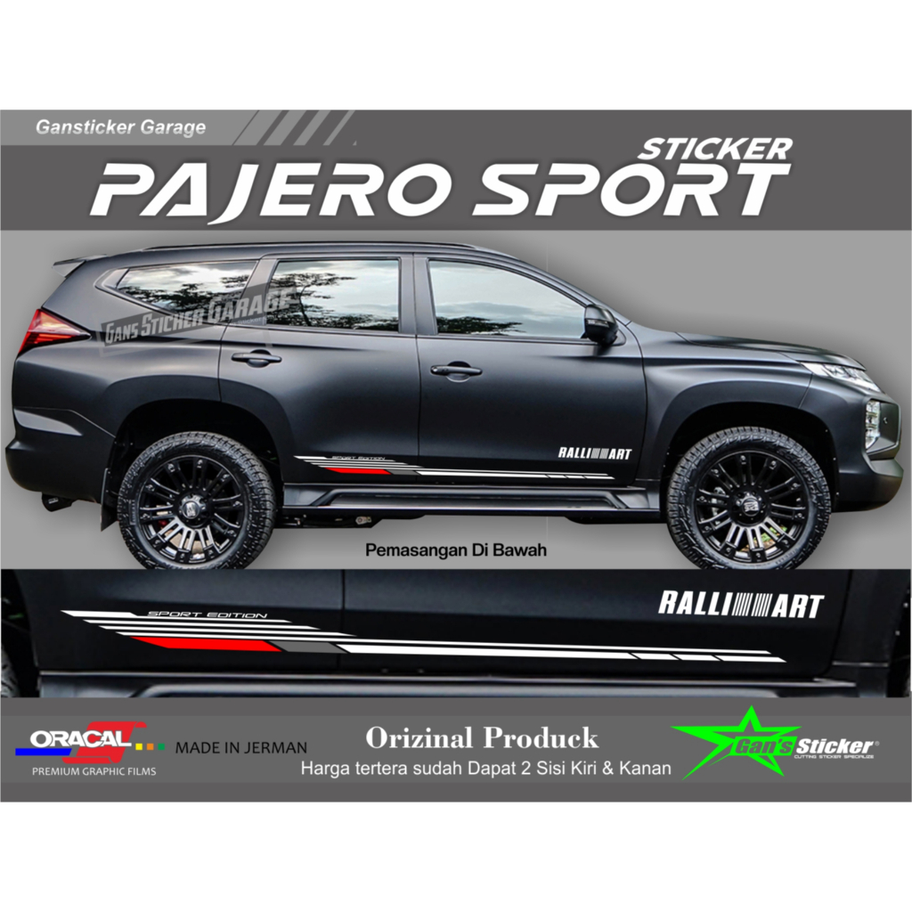 สติ๊กเกอร์ Pajero Sport 2022 2023 Pajero Sport อุปกรณ์ตกแต่งรถยนต์