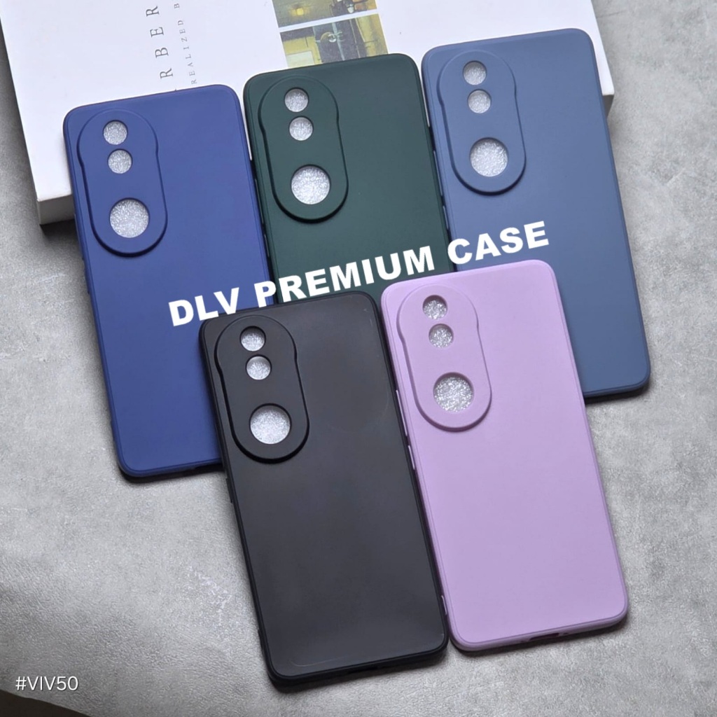 VIVO V50 CASE MACAROON SQUARE EDGE SOFT CASE LIQUID EDGE VIVO V50 MS-1