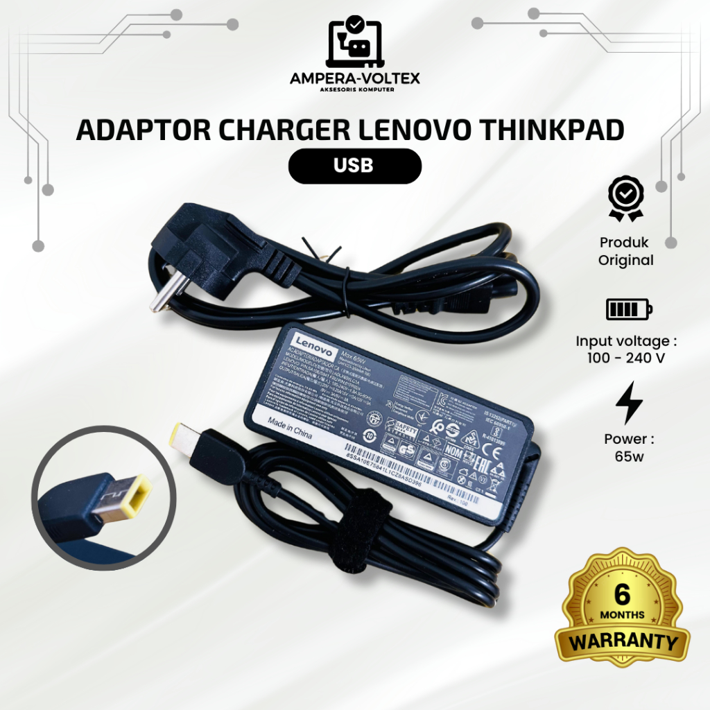 L3novo ThinkPad USB ที่ชาร์จแล็ปท็อป 65W/90WX240 X240s X250 X260 W550s