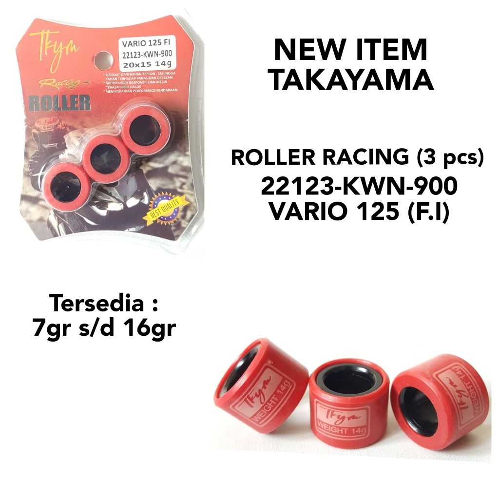 ROLLER RACING (3 ชิ้น) VARIO 125 FI TAKAYAMA TKYM [22123-KWN-900]