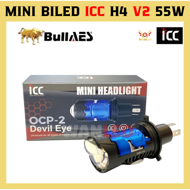 H4 ICC Mini Bi Lled Mini เลเซอร์สีเหลือง H4 OCP V2 55 วัตต์ ICC H4 PNP