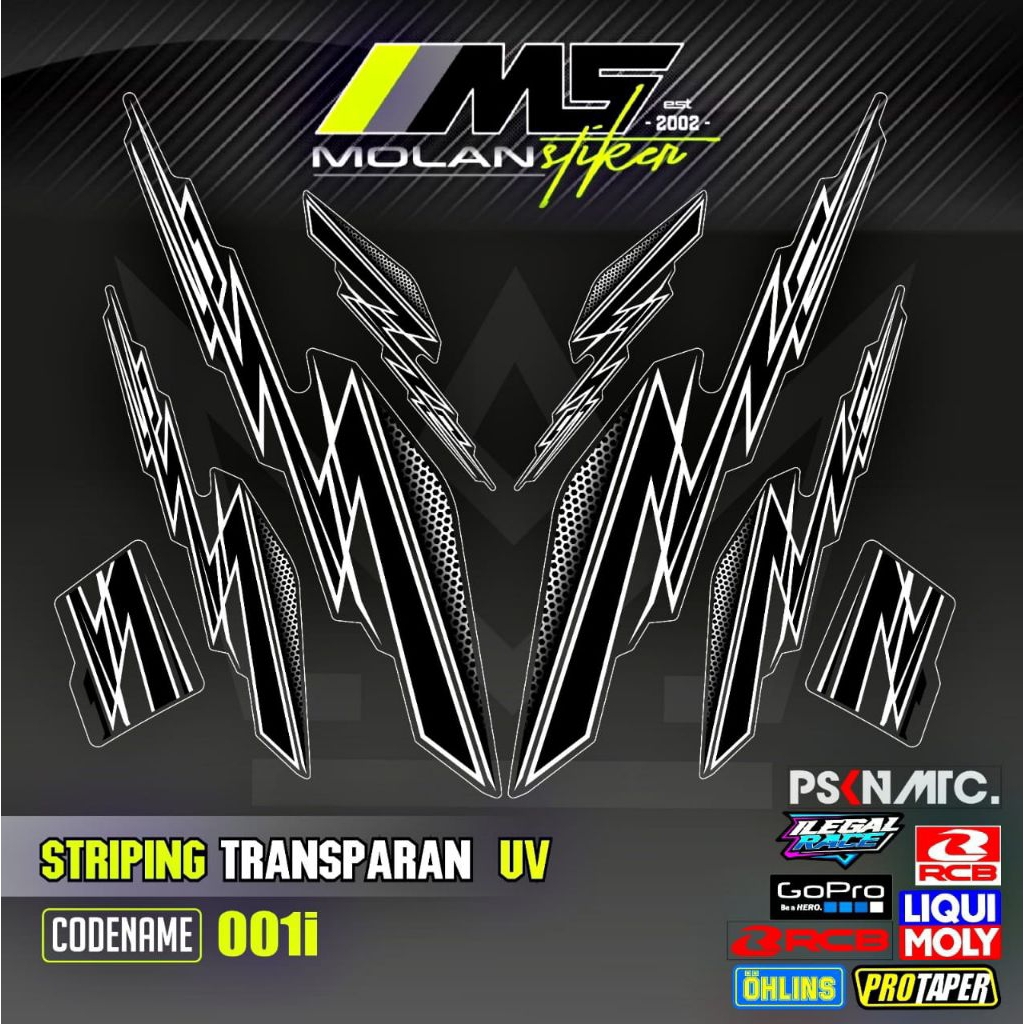 Decal สติกเกอร์ Striping Variation โปร่งใส Uv Fazzio Yamaha Fazzio 125 Hybrid Fazzio Neo Fazzio Lux 