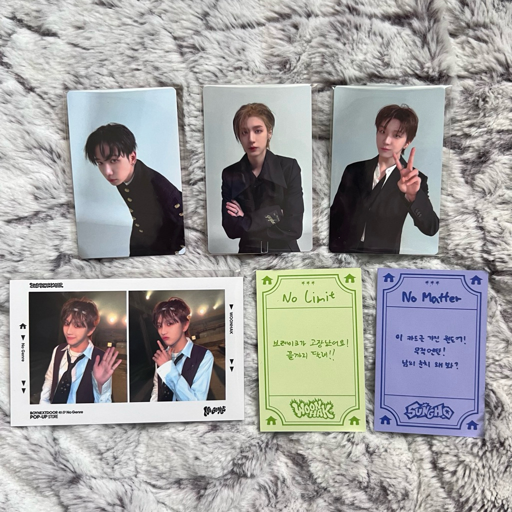 [ READY, OFFICIAL ] BOYNEXTDOOR - No Genre Pop Up - Benefit Photocard Postcard BND Sungho Riwoo Leeh