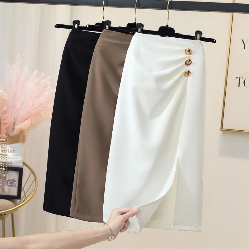 Vintage Fey กระโปรงผู้หญิง Midi กระโปรงยืด Scuba Premium