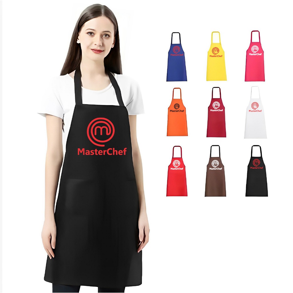 MASTER LOGO APRON EMBROIDERED APRON CHEF การทําอาหาร