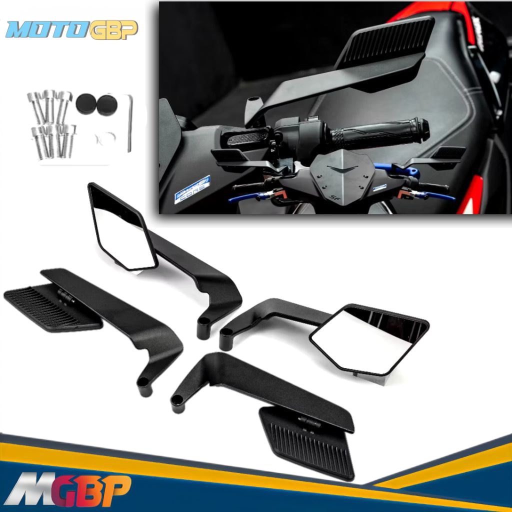 Universal Rizoma รุ่น Winglet Mirrors สําหรับ PCX STYLO ADV VARIO SCOOPY AEROX MOTOGP ETC ทุกรุ่น รถ