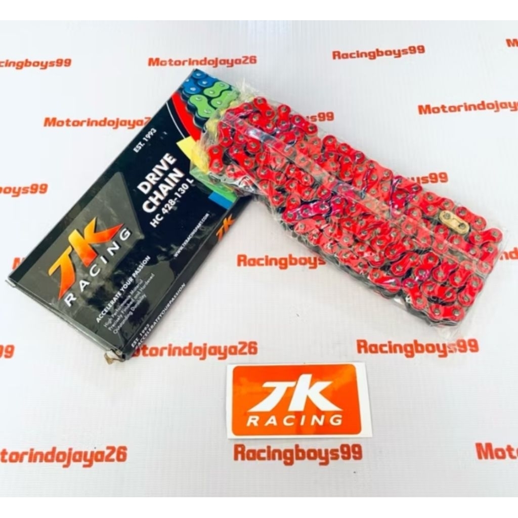 MERAH TK RACING CHAIN 428HC 130L สีแดง