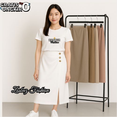 VINTAGE FEY SKIRT ผู้หญิง MIDI SKIRT STRETCH SCUBA PREMIUM