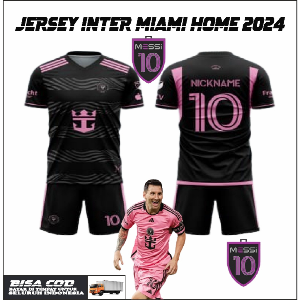 INTER MIAMI HOME JERSEY 2024 ฟรี nickname & back เบอร์
