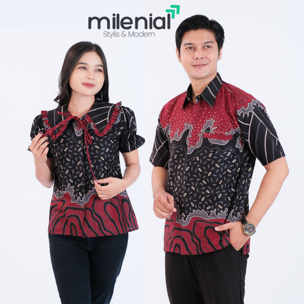 KEMEJA Millennial Batik Couple Womens Batik Tops Mens Batik Shirts เสื้อ DJARUM