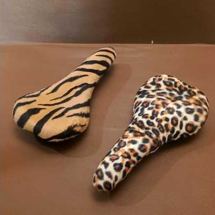 Tiger zebra leopard animal motif อานจักรยาน