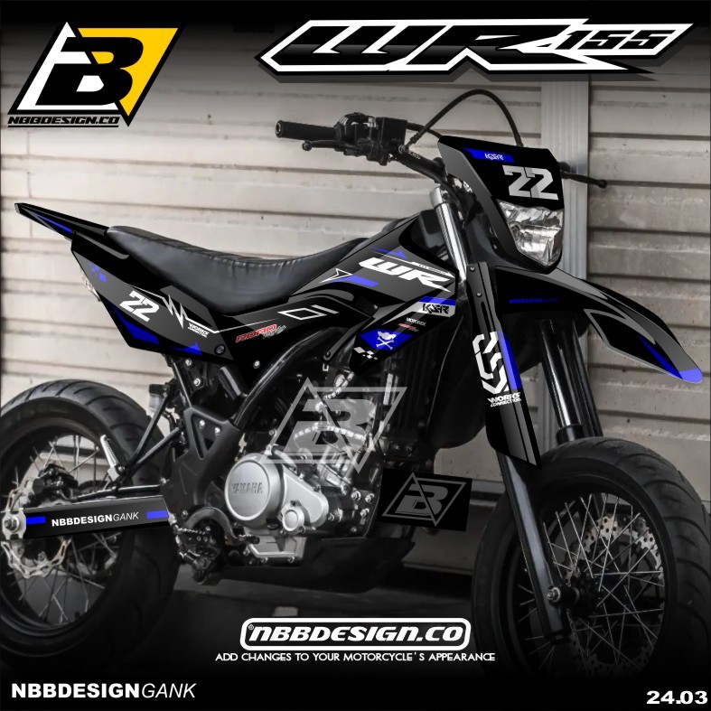 Yamaha WR 155 R Supermoto Surex สติกเกอร์รูปลอกเต็มตัวฟรีการออกแบบ Supermoto ล่าสุดแบบกําหนดเอง