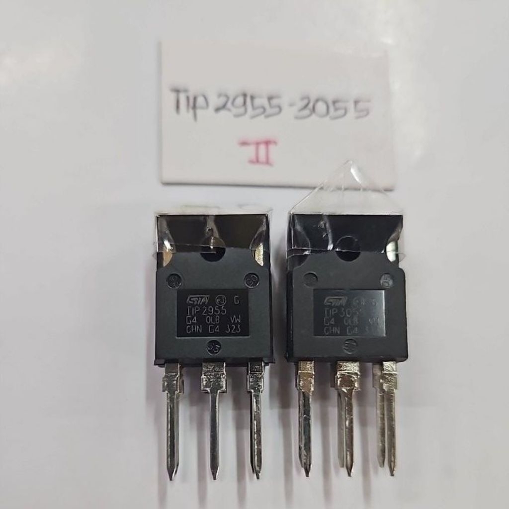 TRANSISTOR ST TIP 2955 & 3055 II ORIGINAL SET TIP2955 TIP3055