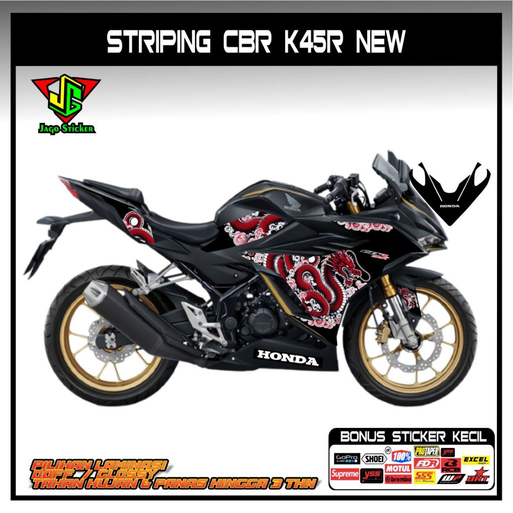 HONDA CBR 150 R ใหม่ K45R DRAGON สติ๊กเกอร์แถบกราฟิก / สติ๊กเกอร์ CBR / CBR 150 R STRPING DECAL / คล