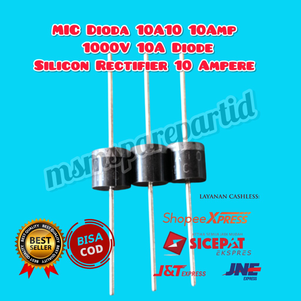 MIC Diode 10A10 10Amp 1000V 10A Diode Silicon Rectifier 10 Ampere
